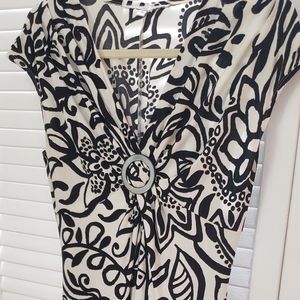 Black and white print dress